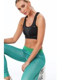 Green sports leggings with patterns MR11513 - Online store - Boutique